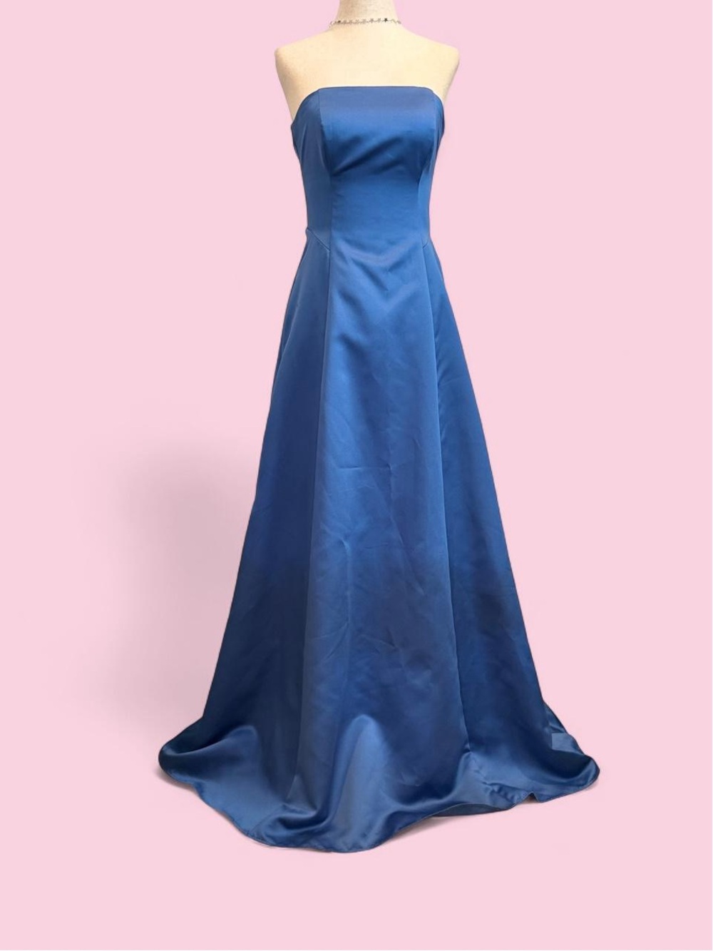 Y2K Blue Prom Dress Vintage 90s 2000s Gown